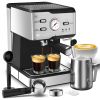 Espresso Machine 20 Bar Pump Pressure Cappuccino latte Maker Coffee Machine with ESE POD filter&Milk Frother Steam Wand&thermometer, 1.5L Water Tank,