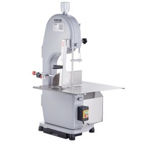 VEVOR Commercial Electric Meat Bandsaw, 1500W Stainless Steel Countertop Bone Sawing Machine, Workbeach 19.3" x 15", 0.16-7.9 Inch Cutting Thickness,