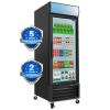 ORIKOOL Glass Door Merchandiser Refrigerator 19.3 Cu.ft Swing Door Commercial Display Refrigerators Merchandising Refrigeration with LED Top Panel