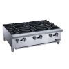 Commercial Gas Hotplate Cooktop in Stainless Steel with Six  Lift-Off Burner Hot Plate