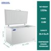 ORIKOOL Chest Freezer 16.4 Cu.ft Solid Top Commercial Deep Chest Freezers with Lockable Stay-Open Lid Painted for Back-of-House Bulk Storage