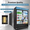 ORIKOOL Glass Door Merchandiser Refrigerator 44.7 Cu.ft Swing Door Commercial Display Refrigerators Merchandising Refrigeration with LED Top Panel