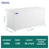 ORIKOOL Chest Freezer 20.1 Cu.ft Solid Top Commercial Deep Chest Freezers with Lockable Stay-Open Lid Painted for Back-of-House Bulk Storage