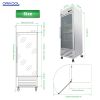 ORIKOOL 27" Commercial Display Refrigerator Swing Glass Door 23 Cu.ft Stainless Steel Reach-in Merchandiser Refrigerators with LED Lighting