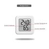 1PC White Mini Electronic Temperature and Humidity Meter Car Thermometer with Smiling Face Display Refrigerator Thermometer