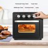 Simple Deluxe Air Fryer Oven, Toaster Oven Air Fryer Combo, Family Size Air Fryer Oven, 6 Accessories Included , 25L Large Capacity, Black/ Matte Stai