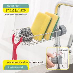 Racks Hanging On A Faucet Stainless Steel Kitchen Storage Rack (Option: Ordinary Iron)