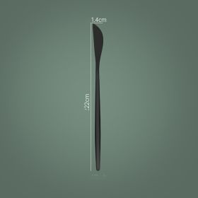 Household Hotel Restaurant Steak Stainless Steel Knife, Fork And Spoon (Option: Black Matte Dinner Knife)