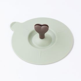 Edible Silicon Cup Lid Leak-proof, Dustproof Universal Cover (Color: Green)